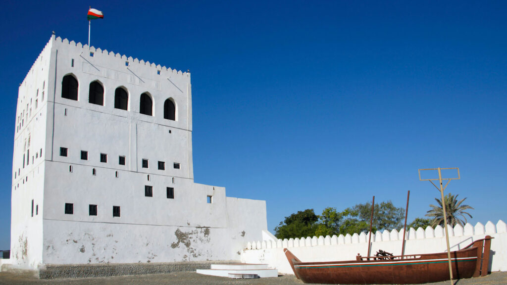 A photograph captures the awe-inspiring Sohar Fort, which serves as a museum, exhibiting the rich history and cultural heritage of Sohar.